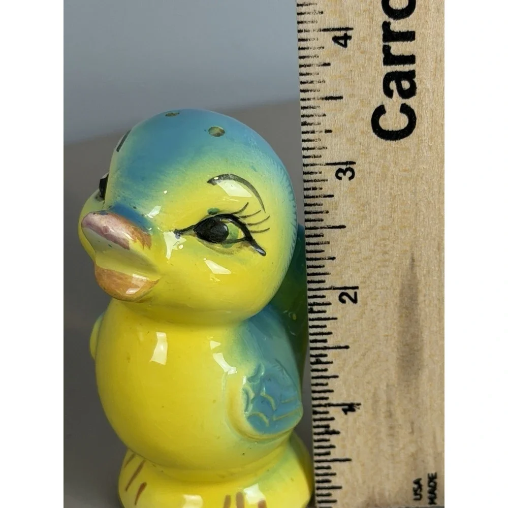 Vtg Blue Bird Japan Salt and Pepper Shakers and Baby Chick in Egg Shakers